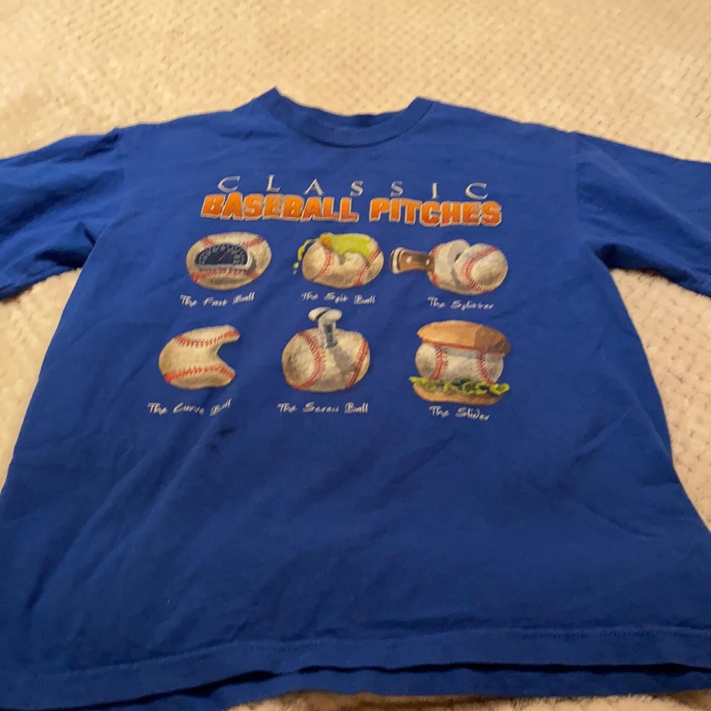 INK Classic Baseball Pitches T-shirt Size XL